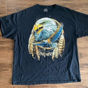 DOM Black T-Shirt with Eagle Graphic 2XL